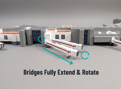 LONDON HEATHROW Terminal 3 (T3) 1:400 Scale Building Model Diorama + Bridges