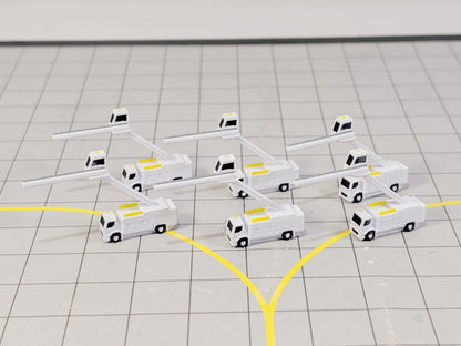 AIRCRAFT DE-ICING TRUCKS (x6) Airport GSE Vehicles 1:400 Scale Diorama Scenery