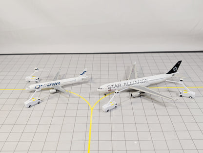 AIRCRAFT DE-ICING TRUCKS (x6) Airport GSE Vehicles 1:400 Scale Diorama Scenery