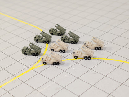 MILITARY HIMARS Missile Launch Trucks (x8) Airport GSE Vehicles 1:400 Scale