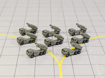 MILITARY HIMARS Missile Launch Trucks (x8) Airport GSE Vehicles 1:400 Scale