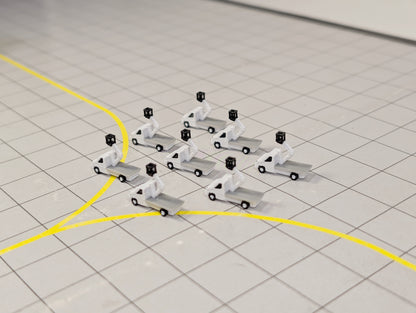 CHERRY PICKER GSE Lift Vans (x8) Airport Vehicles 1:400 Scale Diorama Scenery