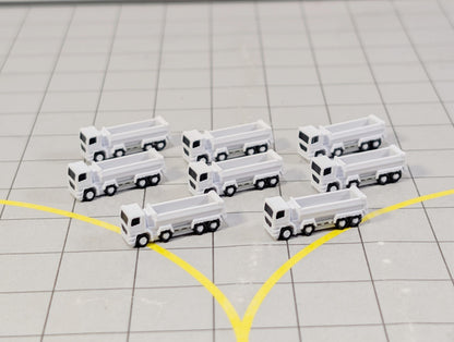 TIPPER TRUCK (x8) Airport Construction GSE Vehicles 1:400 Scale Diorama Scenery