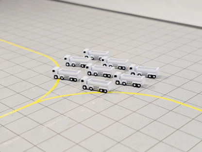 TIPPER TRUCK (x8) Airport Construction GSE Vehicles 1:400 Scale Diorama Scenery