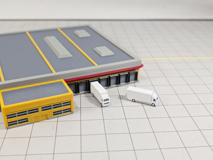 RIGID TRUCKS (x8) Airport Cargo Lorry GSE Vehicles 1:400 Scale Scenery Diorama