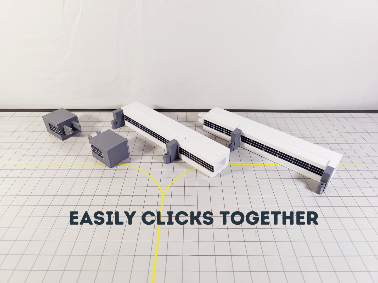 Regional Airport Terminal Building with Extending Bridges Model 1:400 Scale Diorama