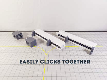 Regional Airport Terminal Building with Extending Bridges Model 1:400 Scale Diorama
